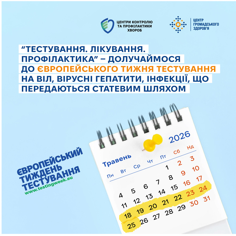 Європейський тиждень тестування на ВІЛ, вірусні гепатити (ВГ) та ІПСШ